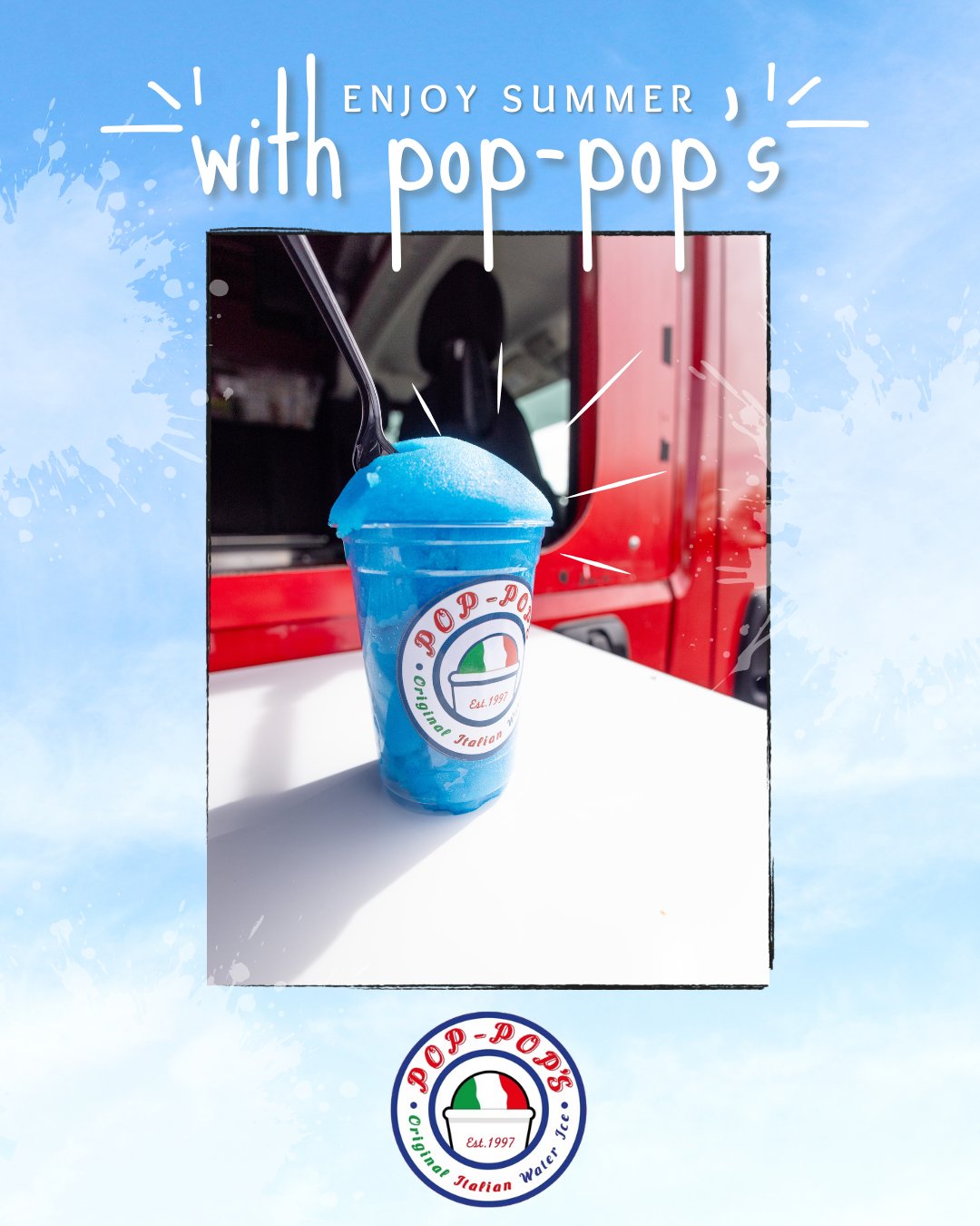Pop-Pop's Italian Ice social media graphic